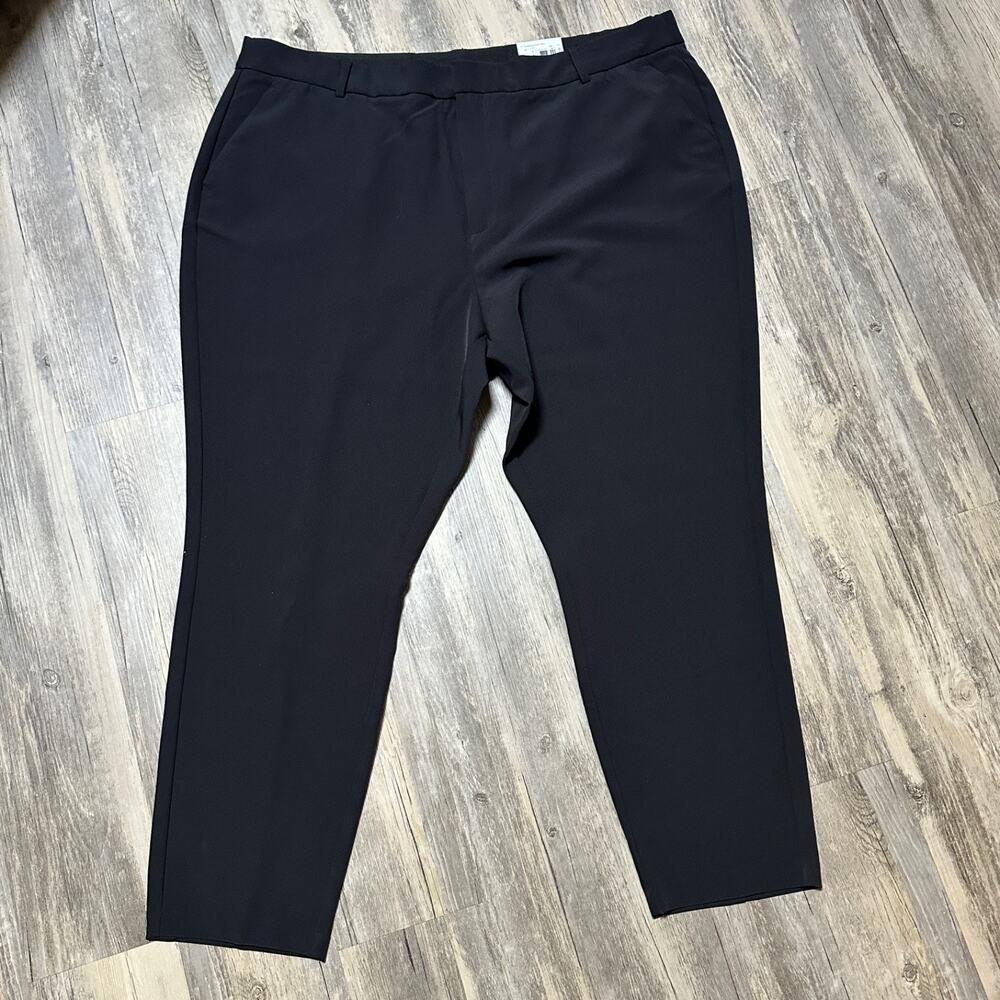 NINE WEST Women's Plus Size 22W Black Mid Rise Skinny Ankle Pants Stretch New